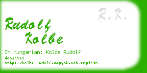 rudolf kolbe business card